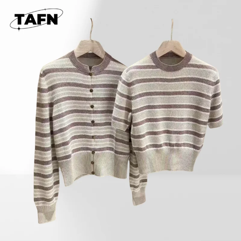 

Autumn New Cardigan Short Sleeve High Street Beautiful All-Match Fashion High Street Comfortable All-Matching 니트베스트 AG2306