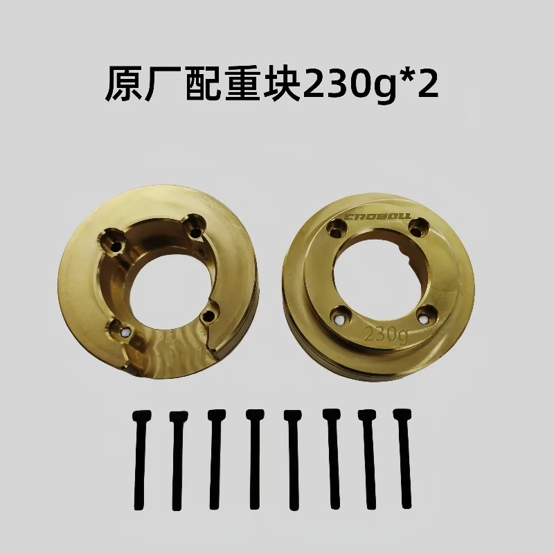 Piezas de mejora para RLAARLO MK07 1/7 RC Crawler-armadura de chasis, pesas de latón, cubiertas de nudillos de dirección, soporte cruzado delantero