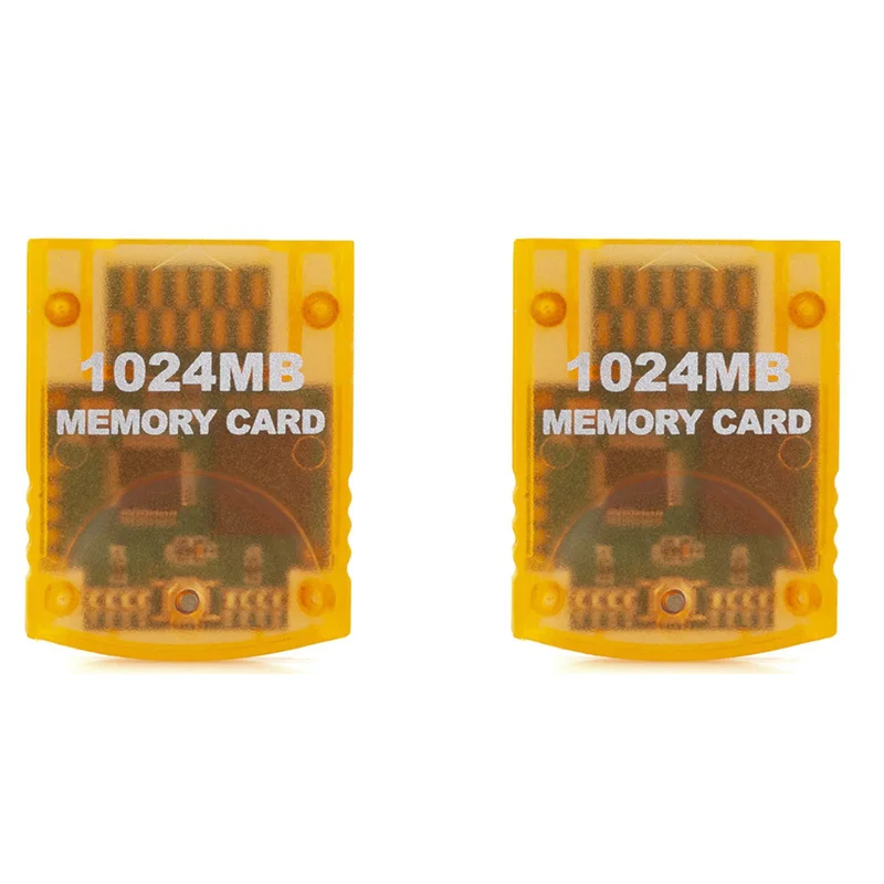 【علامة تجارية جديدة】بطاقة ذاكرة 2X سعة 1024 ميجابايت لنينتندو وي لبطاقة ذاكرة ألعاب Gamecube GC لوحدة تحكم وي سهلة الاستخدام، برتقالي