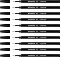 Paquete de 10: recambio de rollerball Schneider Topball F, recambios de roller de escritura suave, recambios de bolígrafo no secos diseñados