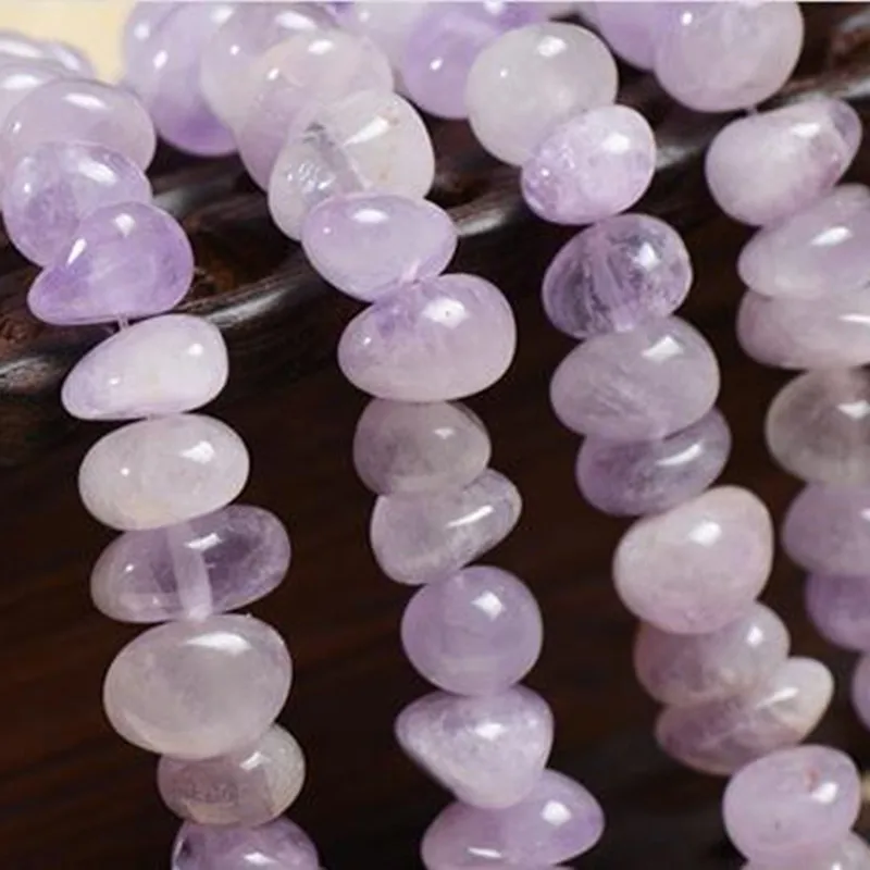 

Joanlyn Natural Light Purple Jade Beads Lavender Color Jade NOT Dyed 7x10mm Irregular Shape 15 Inch Strand JA84