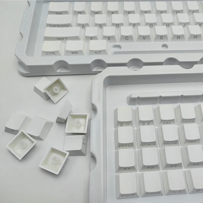 Side engraved keycap closed character two-color injection molded word luminous keycap thermal sublimation side engraved dipped w