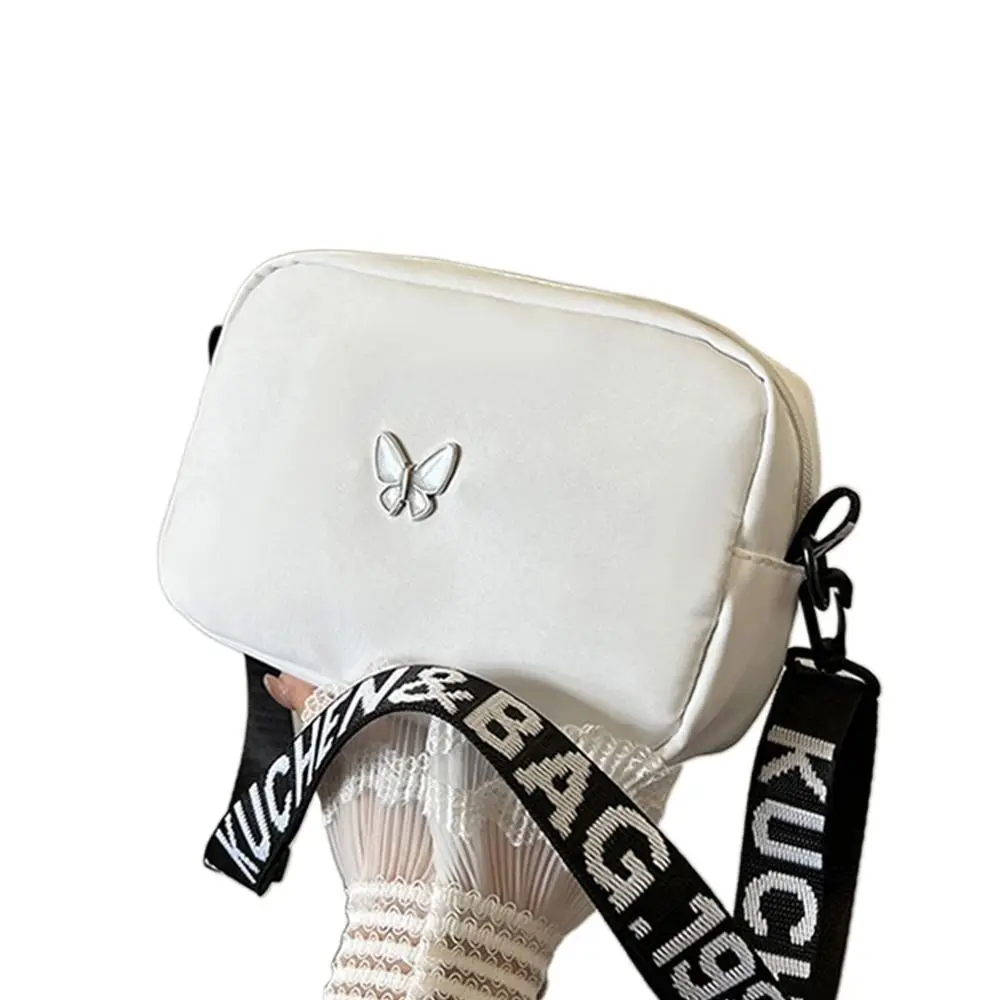

Gift Nylon Shoulder Bag Black&white Waterproof Crossbody Bag Casual Butterly Mini Sqaure Bag