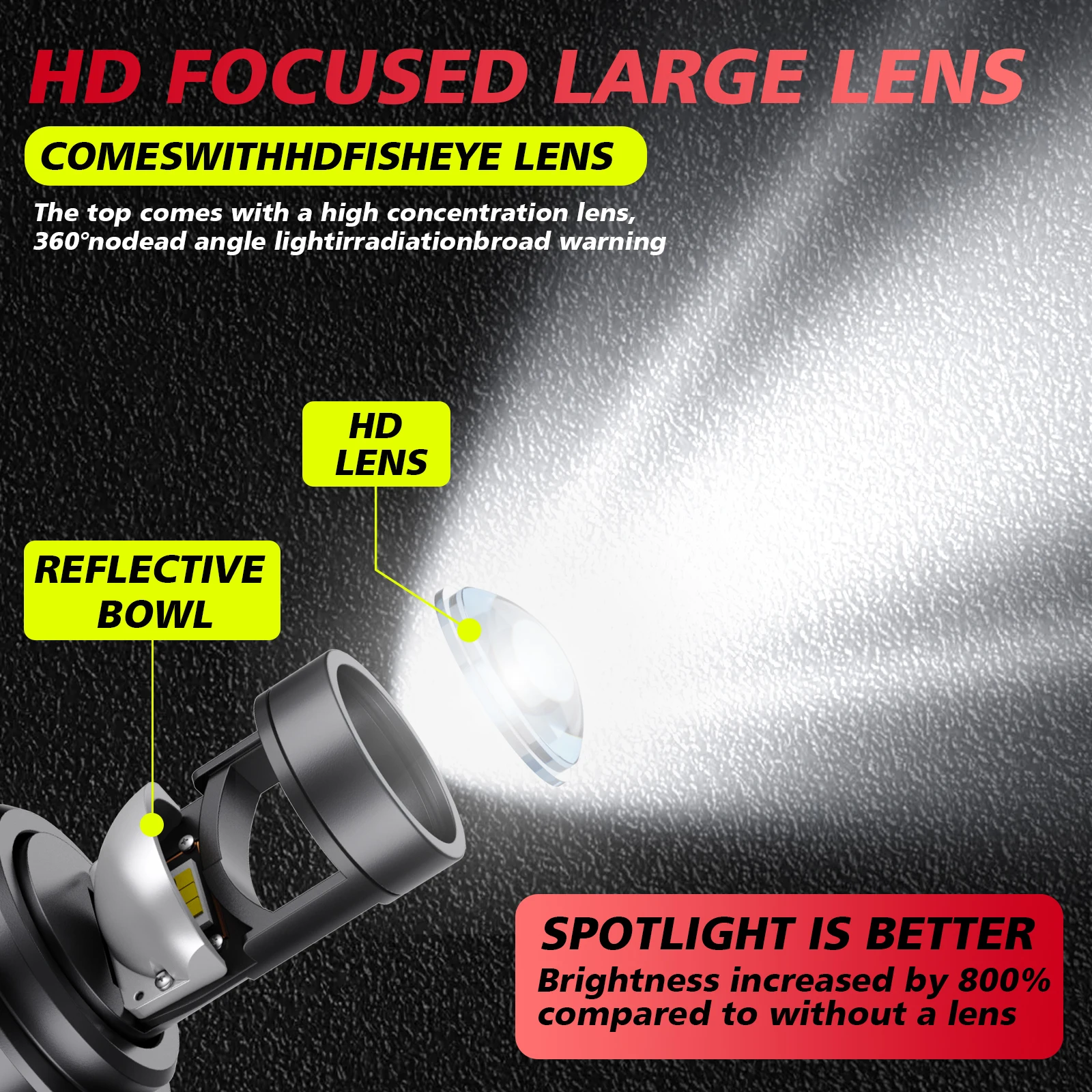 Bullvision H7 Canbus Car Headl - Universal Motorcycle Led Headlight Projector ulasan dan harga
