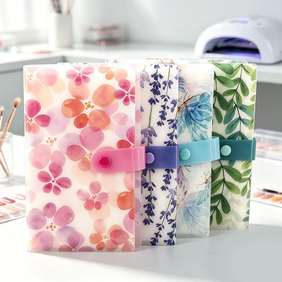120 Slots Nail Sticker Storage Book Portable Nail Art Decal Organizer Album Reusable Tattoo Sticker Sorting Holder