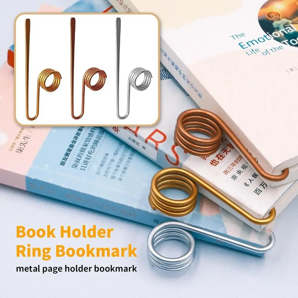 

1 Pc Metal Book Holder Multi-Function Portable Ring Bookmark For Book Lovers Outdoor Travel Reading Aid Accessories