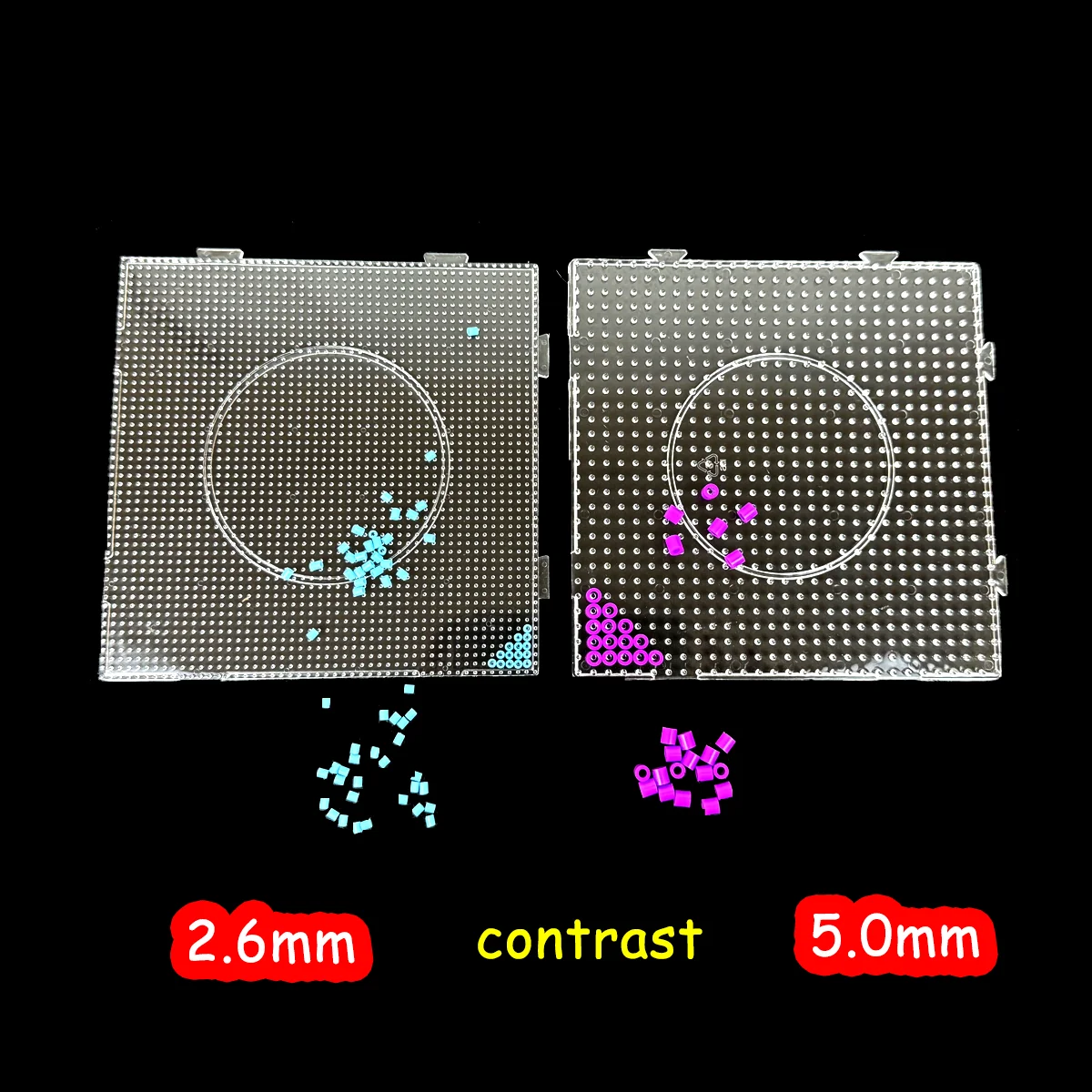 4/6/9 шт. 2,6 мм Perler Hama бусины перфорированная доска прозрачная доска для бисероплетения изготовление ювелирных изделий гладильные пиксельные головоломки 3D игрушки подарок для детей