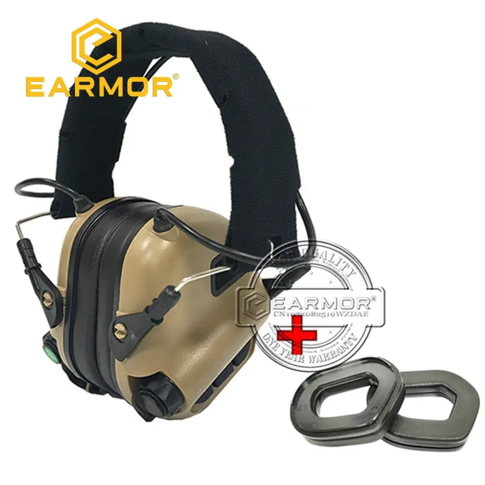 

EARMOR M31 TAN MOD4 Tactical Headset & S03 Black Set 6 Color Shooting Noise Clearance Aviation Noise Reduction Headset