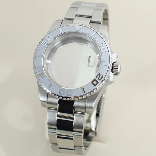 Imagen 2 del producto Caja de reloj NH35 de buceo 20ATM, 40mm, para NH34 NH35 NH36 NH38 4R36 Miyota8215 ETA2824, pulsera de acero con movimiento, hebilla deslizante de zafiro