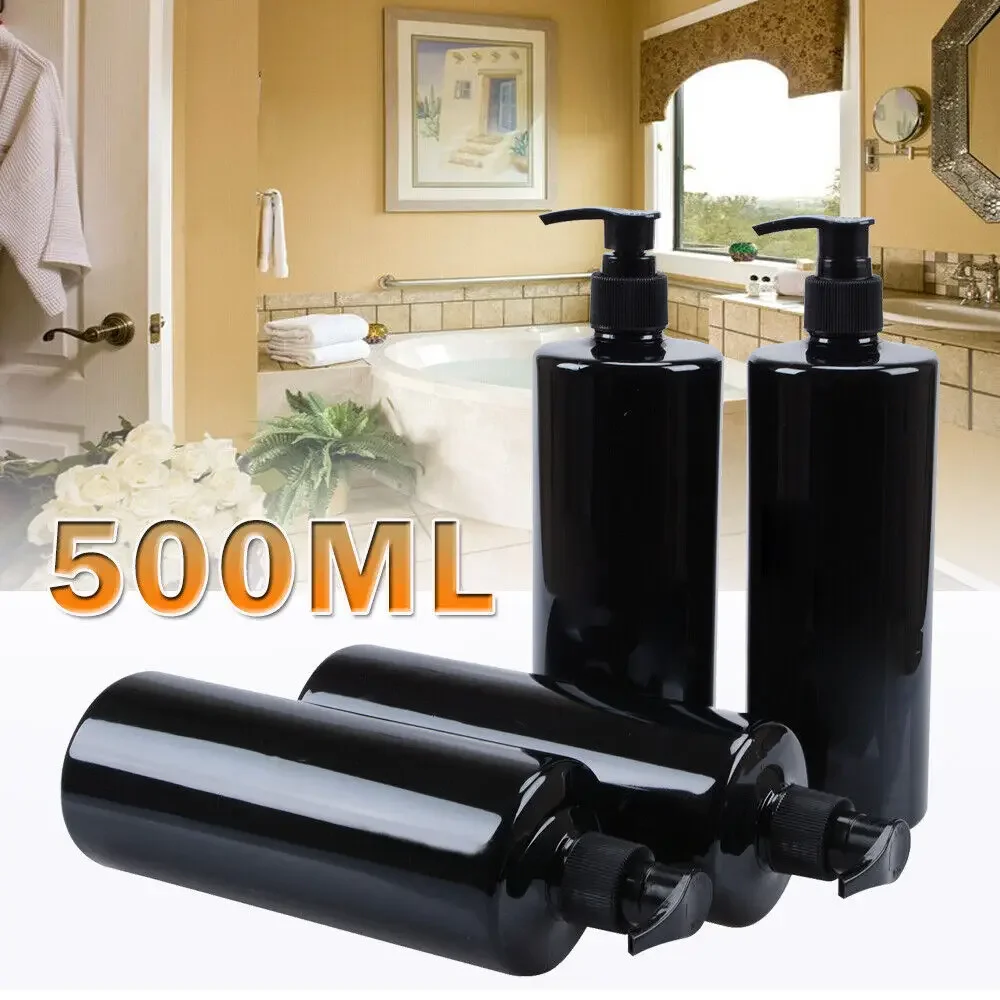 1PC 500ml Plastic Empty Refillable Pump Lotion Bottle Shampoo Container Shower