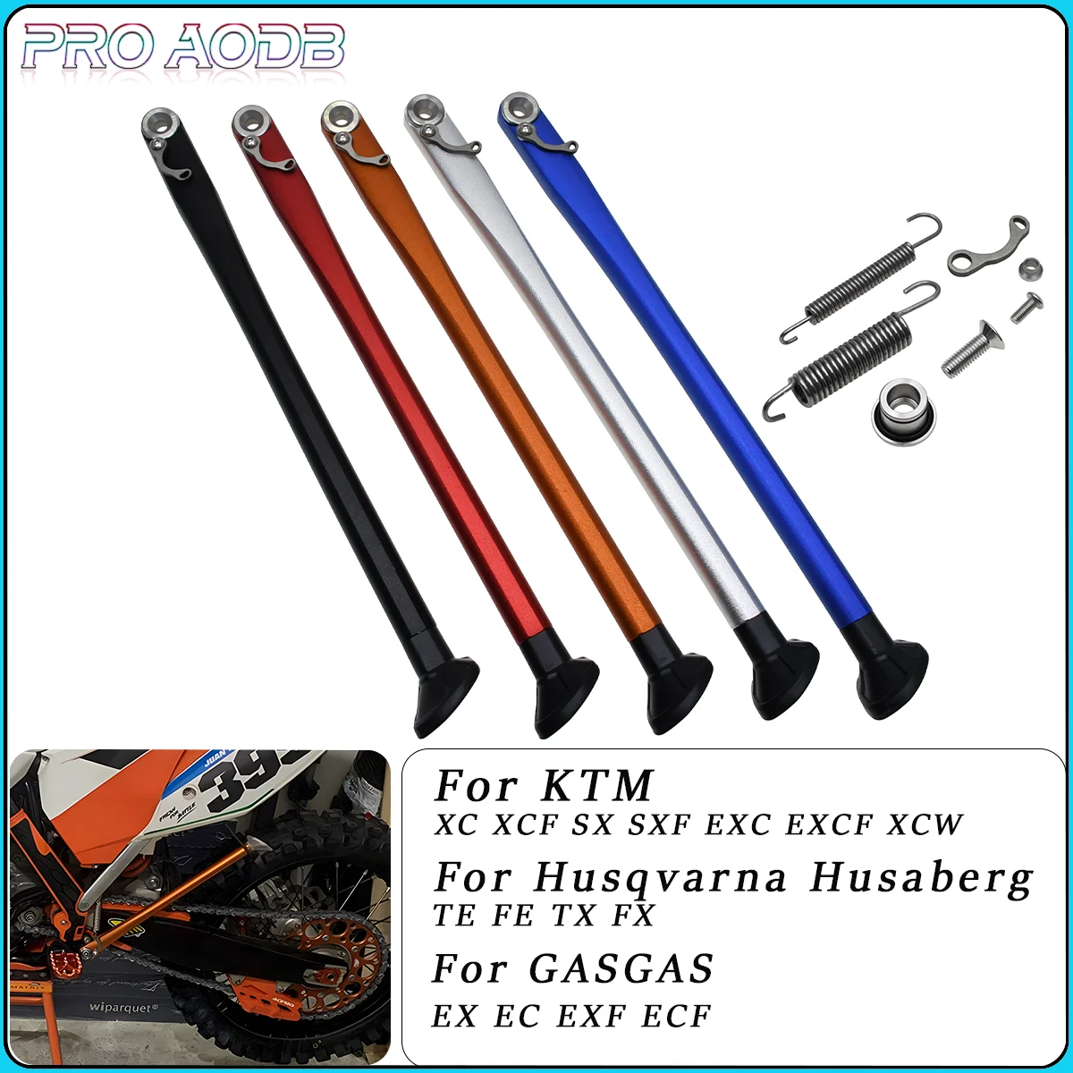 

Parking Side Stand Kickstand With Spring Kit For KTM Husqvarna Husaberg TE FE TX FX XCW XCF XCFW EXC EXC EXCF 125-530 Motocross