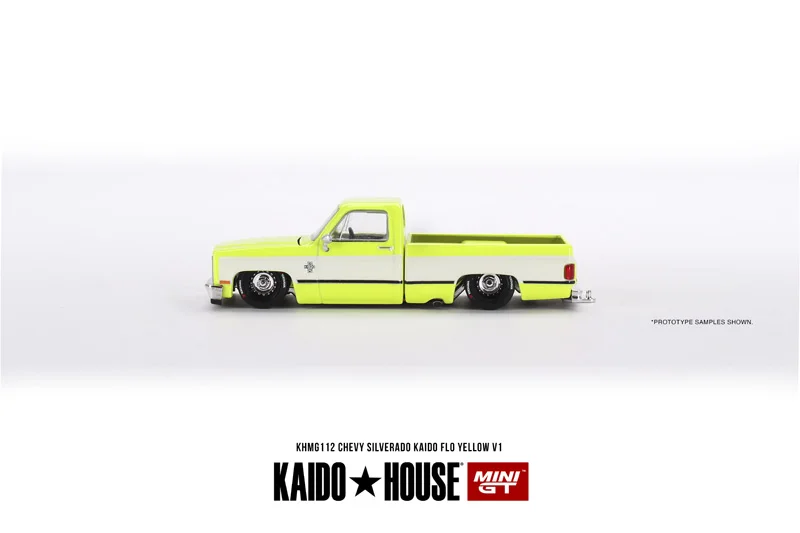 Kaido House & MINIGT KHMG112 1:64 Silverado Pickup truck Collection of alloy figure car decoration gift