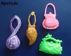 4pcs/lot Fashion Hand Bag Casual Bags For Barbie Dolls Mixed Styles Doll Handbags For Monster Demon Doll Girl Birthday Gifts