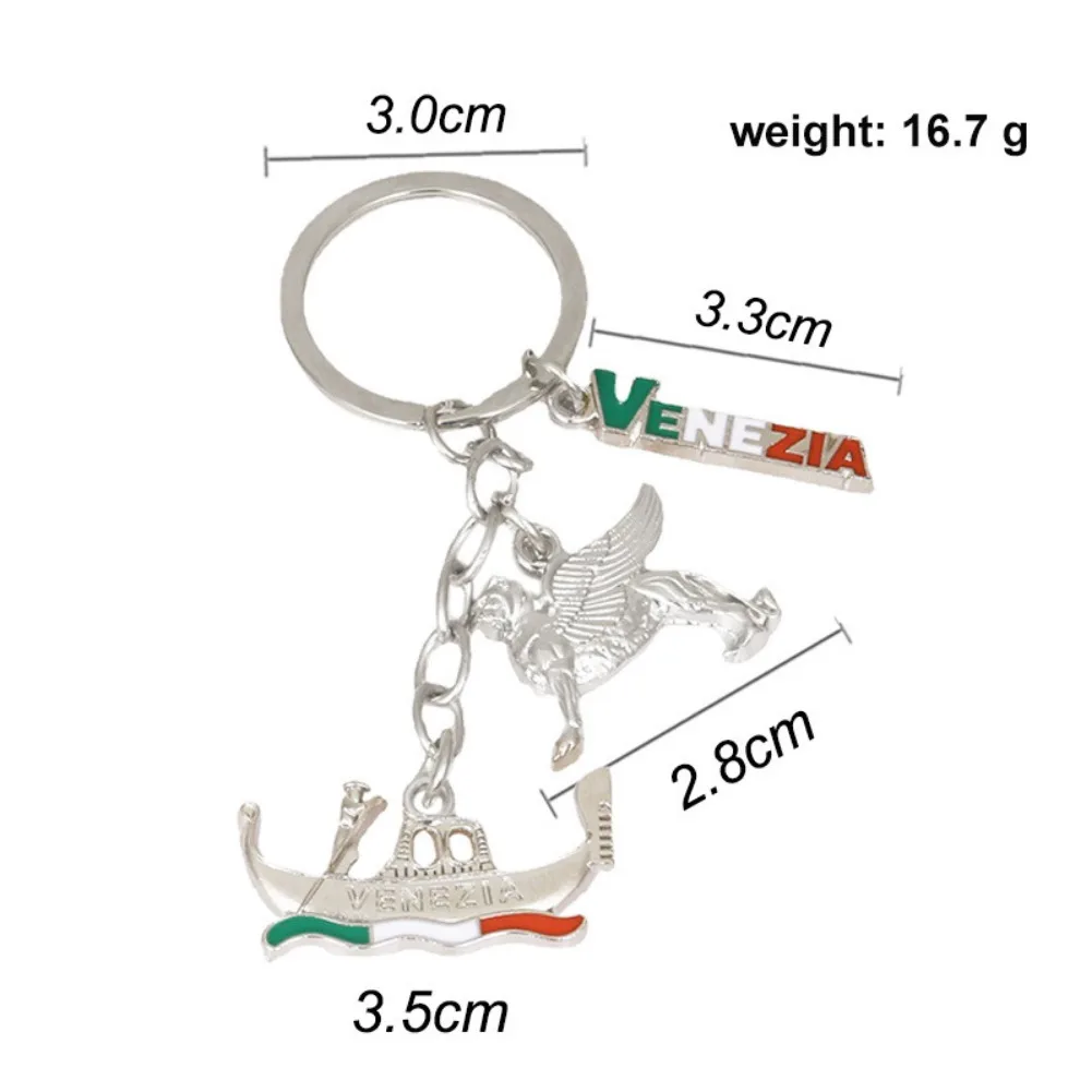 Metal Pendant Keyring Venezia Style Jewelry Charm Keychain For Car Key Chain Holder Hanging Pendant Travel Souvenirs Alloy Gifts