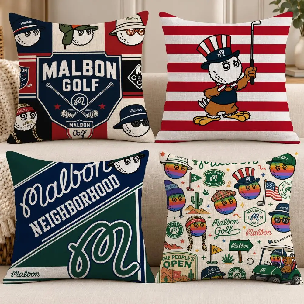 Brand Golf M-Malbon Golf Cushion Cover Soft Short Cover Washable Sofa Bed Dorm Garden Home Office Chair Decor