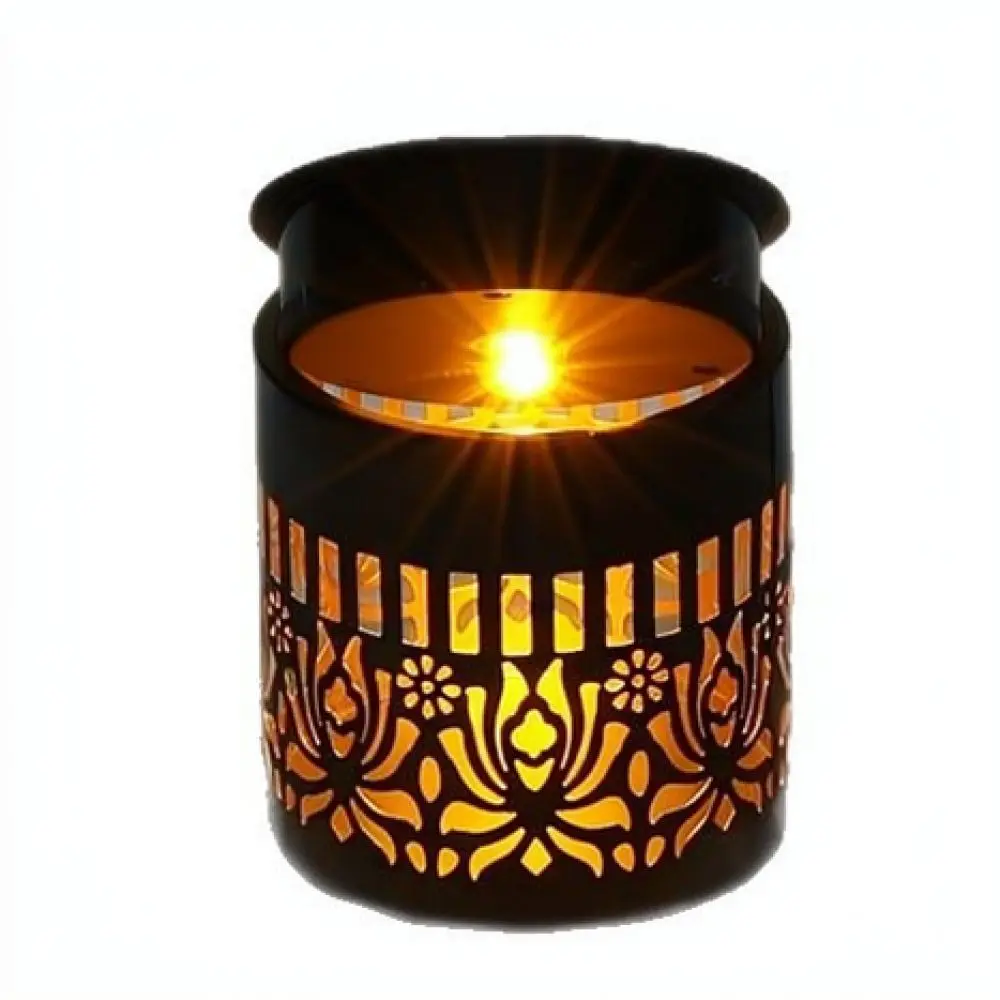 LED Outdoor Solar Wall Lamp Hollow Decorative Projection Light Garden Yard Fence Landscape Lighting Warm White Lighting