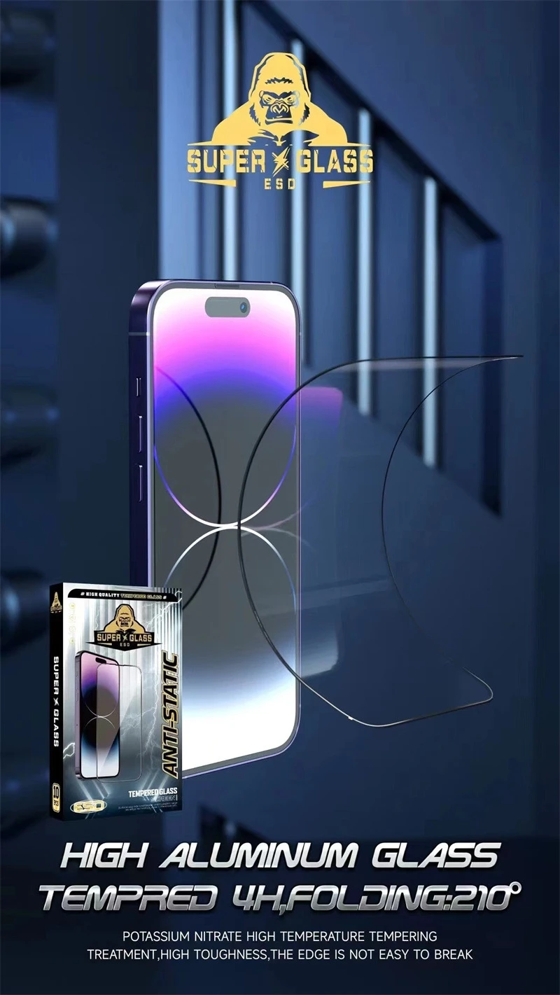 Gorilla Anti-Burst gehärtetes Glas für iPhone 15 Pro 14 13 12 11 Pro Max Displayschutzfolie iPhone X XR XS Max Schutzfolie – Detail 13