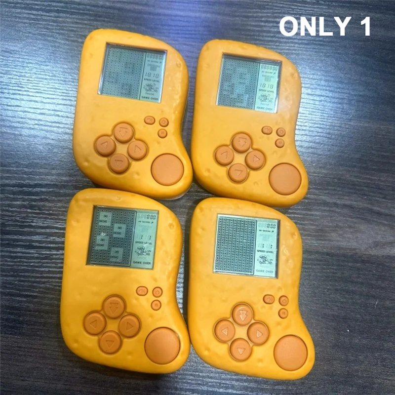 A19Q-카툰 레트로 미니 블록 포켓 게임기 어린이날 퍼즐 및 스트레스 해소 어린이 클래식 선물