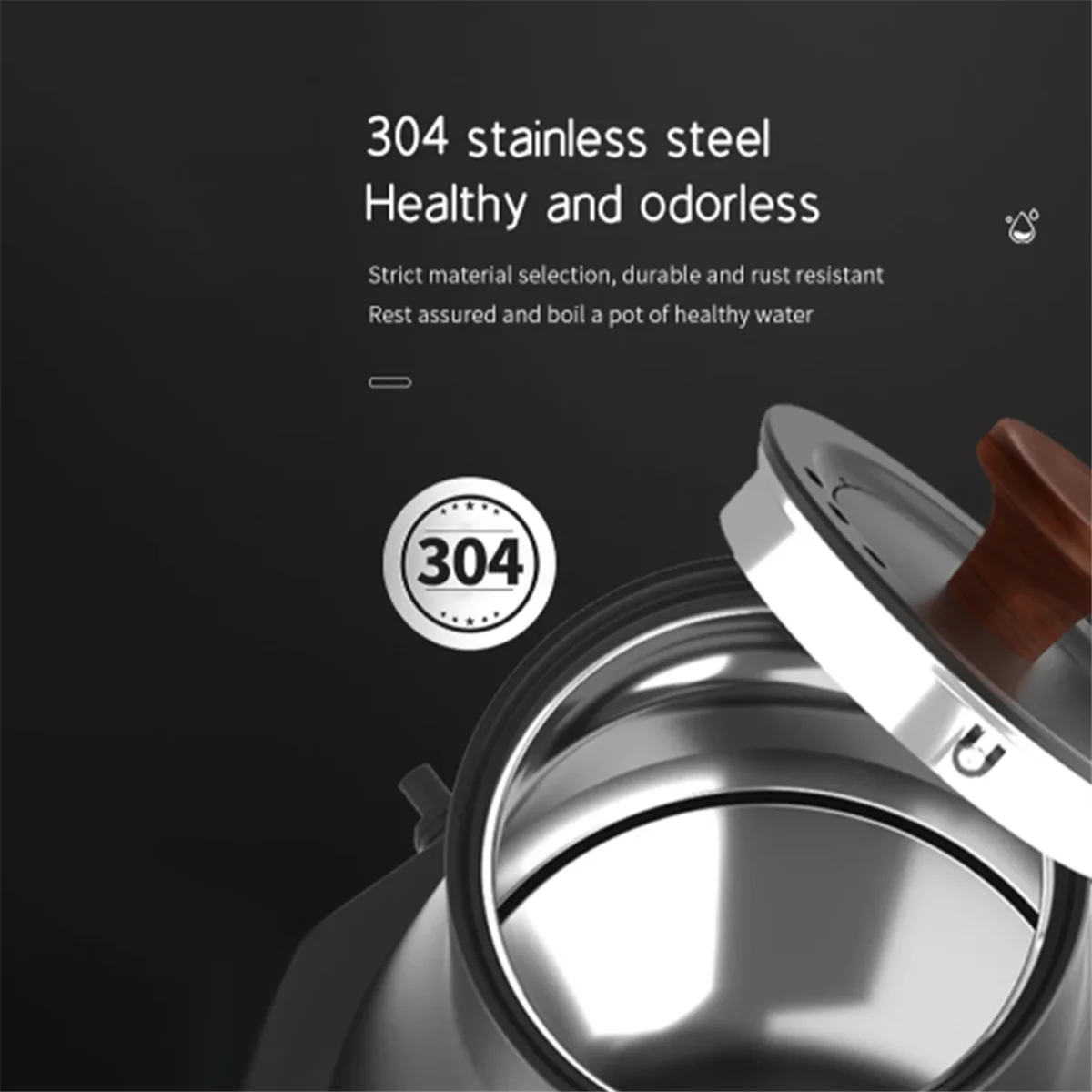 

Electric Kettle Gooseneck Kettle Smart Temperature Control Pot 1200W Rapid Heating Kettle 304 Stainless