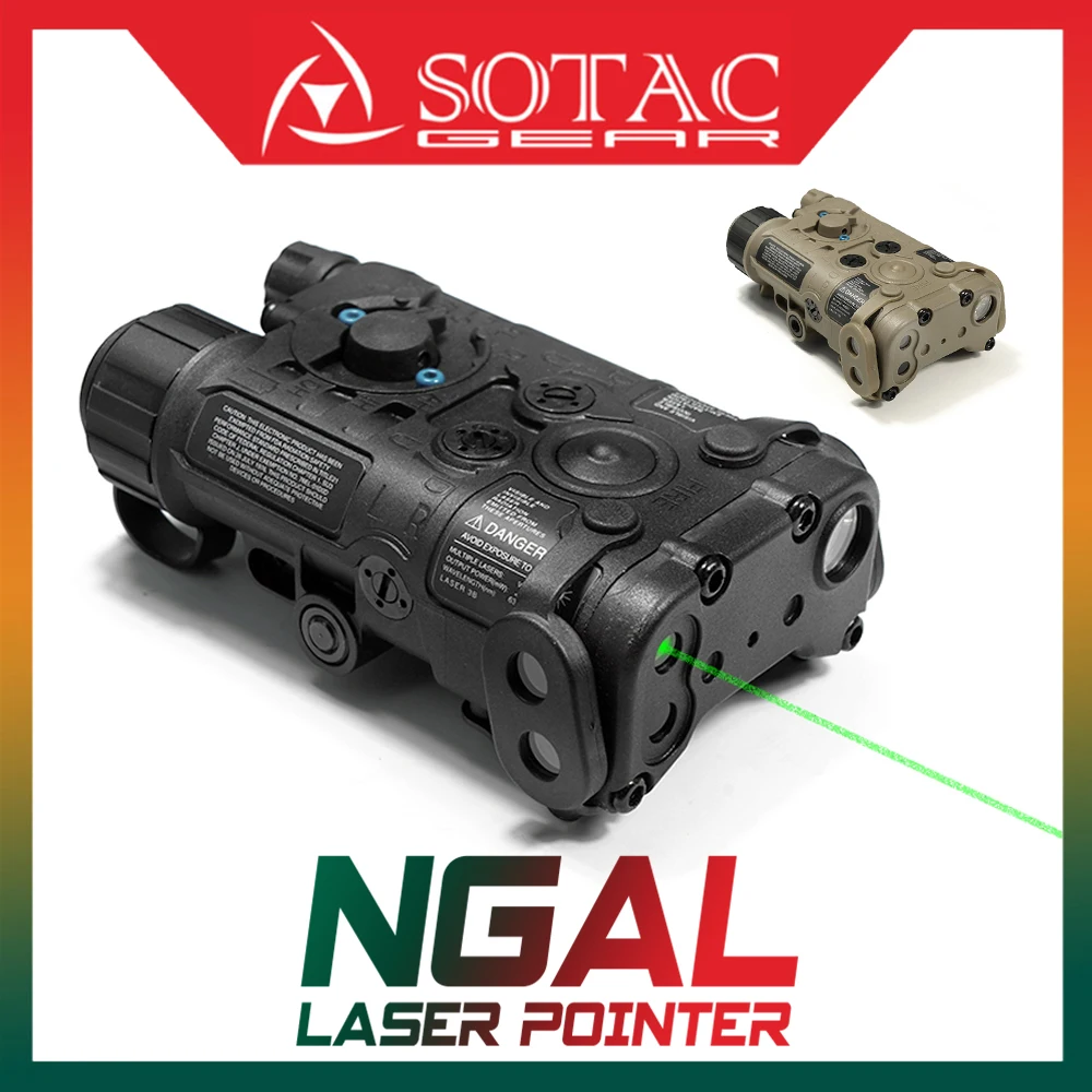 

SOTAC NGAL Laser Pointer VIS Green Laser Sight & LED White Light Hunting Aiming Device