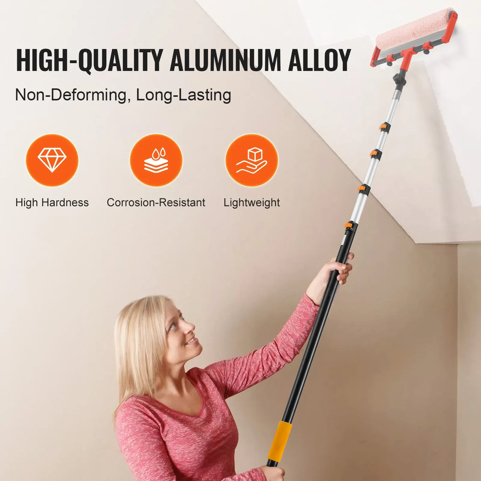 

Telescoping Extension Pole 7 To 30 FT Multi-Purpose For Painting Dusting