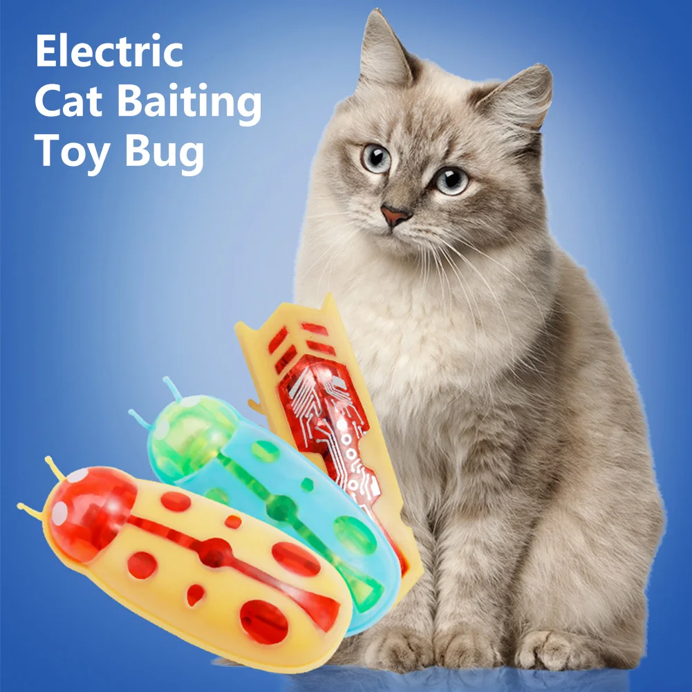 Automatic Cat Toy Crawl Electric Nano Bug Ladybug Intelligent Shake Interactive Funny Cat Dog Toy Interactive Pet Supplies