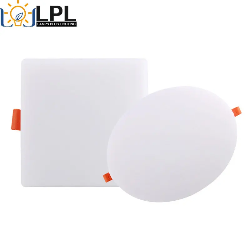 LED Panel Light Ultra Thin Round/Square 10W Aluminum Ceiling Recessed Spotlight AC85-265V Open Hole Adjustable Lamp