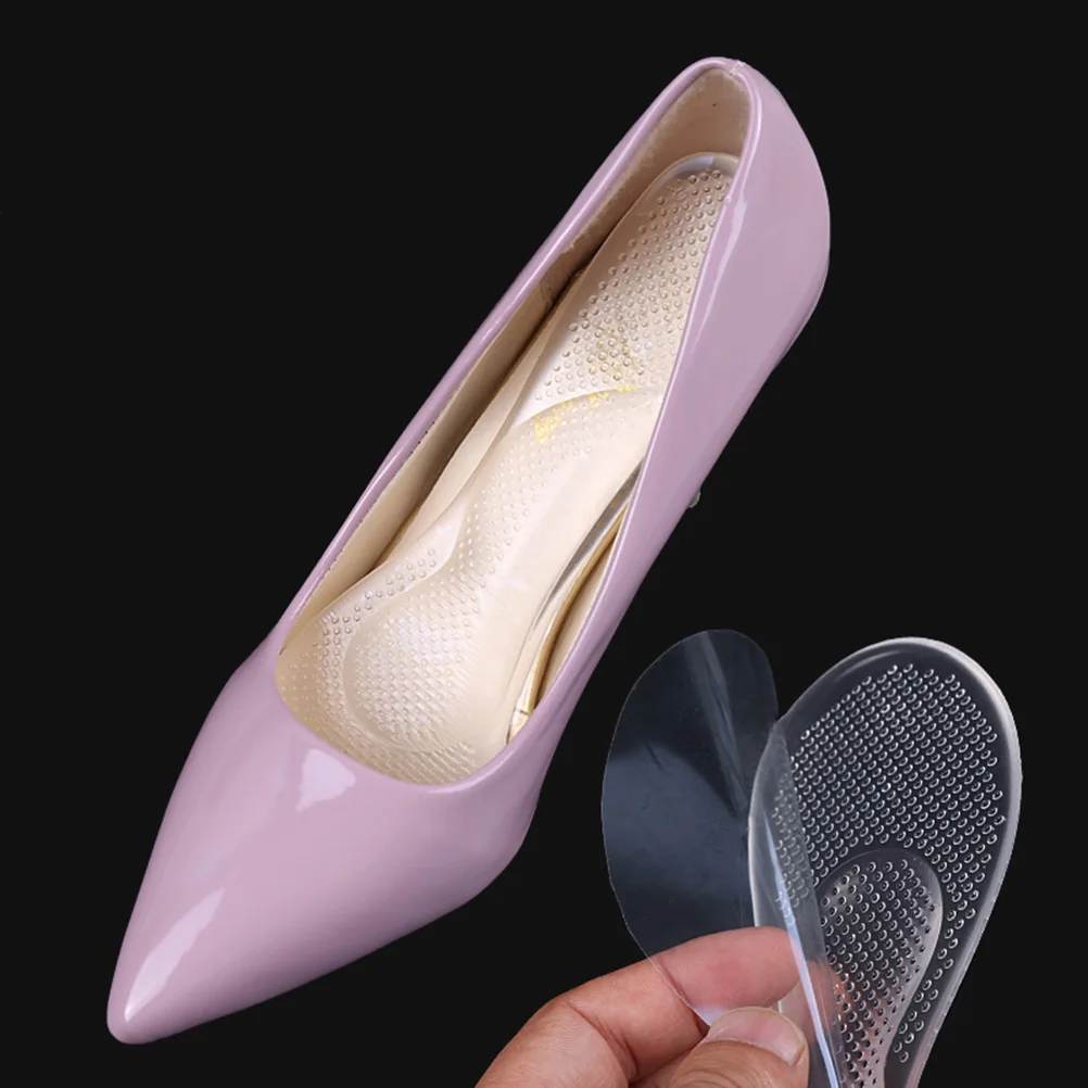 

Non High Heel Insoles Women Gel Shoe Pads Soft Arch Supports Anti Friction Foot Care Tool One Size Fits All Silicone Heel