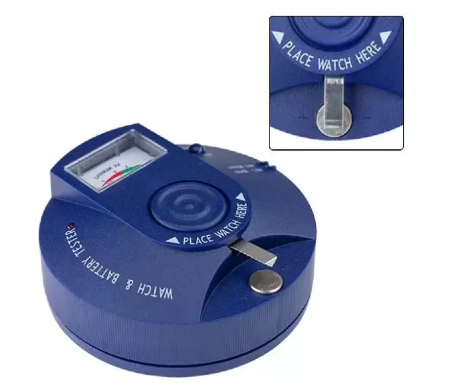 For Trendquartz Quartz Movement Tester, Circular Watch Pulse Tester 1.5V 3V Button Cell Battery Analyzer Watch Repair Tool
