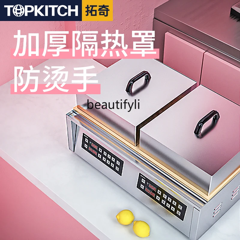 Commercial double head อัจฉริยะอุณหภูมิควบคุม causeway burner มัฟฟินเค้กขนมขบเคี้ยวอุปกรณ์เครื่อง