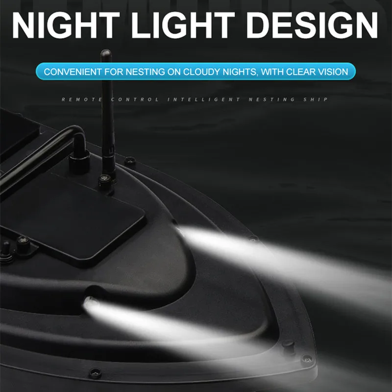 Smart Correction Sonar Fish 500M Remote Control Fishing Boat Fixed Speed Cruise Waterproof 360°Free Control 6Hours RC Bait Boat