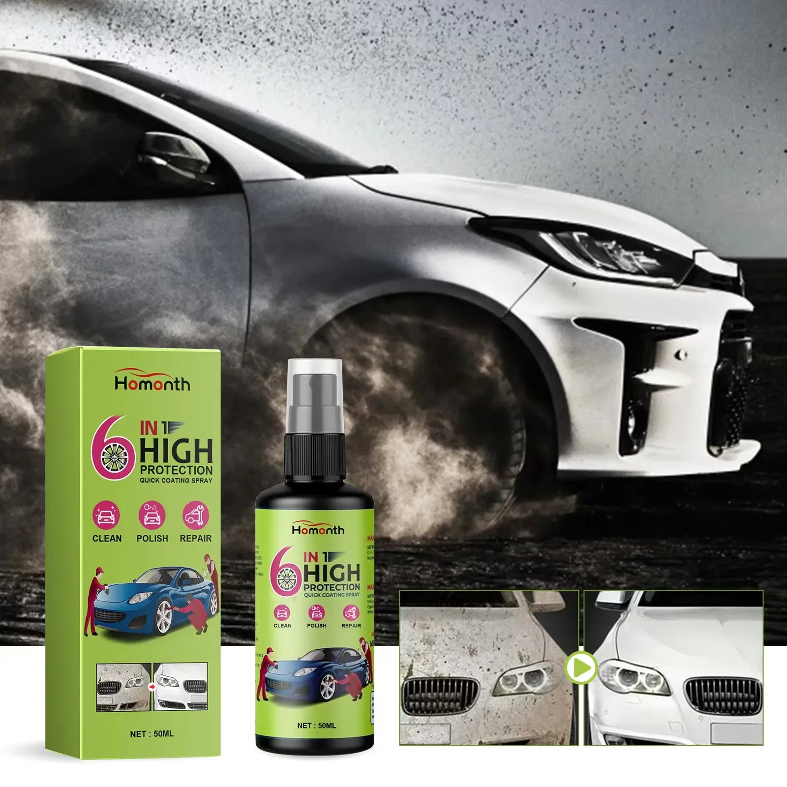 Ceramic Coating Car Nano Coating Agent Crystal  Liquid Hydrophobic Anti-Scratches Car WaxCar Polishing