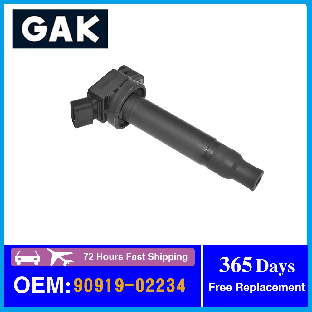 GAK 1pc 90919-02234 Ignition Coil For Toyota-Lexus ES300 RX300/330/350 2002 2003 2004 Camry 2003 2004 2005 Alphard 9091902234