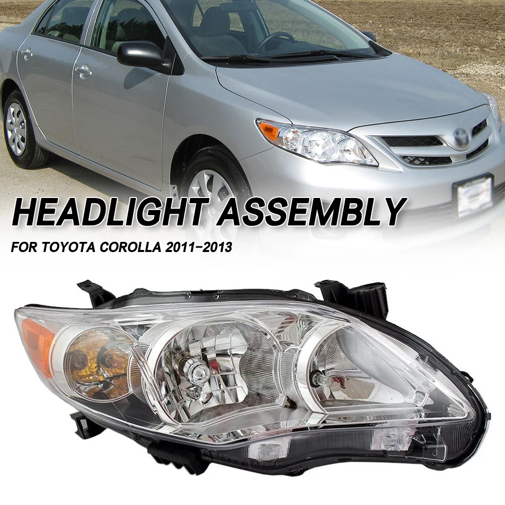 For 2011 2012 2013 Toyota Corolla Front Bumper Head Light Headlamp Driving Headlight Turn Signal Light