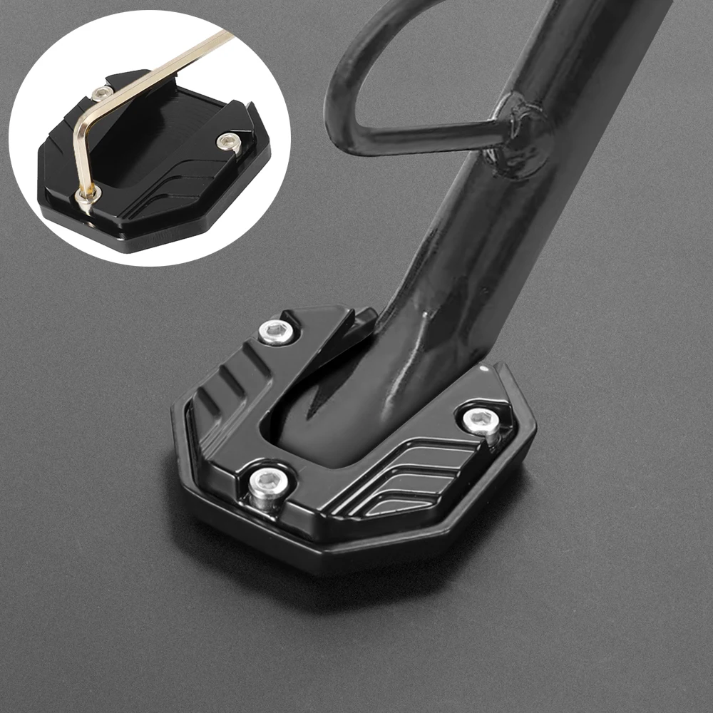 Universal Scooter Motorcycle Bike Kickstand Extender Foot Side Stand Extension Pad Support Plate Anti-skid Enlarged Base image 3