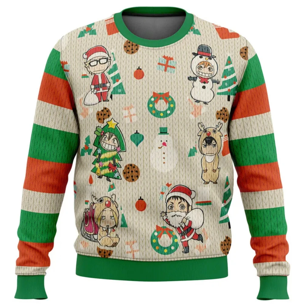 Haikyuu Ugly Christmas Sweater Men Women Pullover Hot Sale Round Neck Long Sleeve Top Christmas Clothing 2025 New Sweatshirt