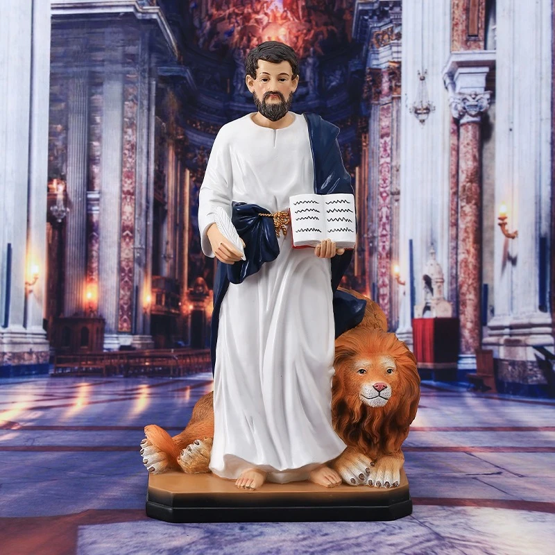 

Классическая статуя муража и льва из смолы — рождественский подарок, декор ручной работы, уникальная праздничная фигурка