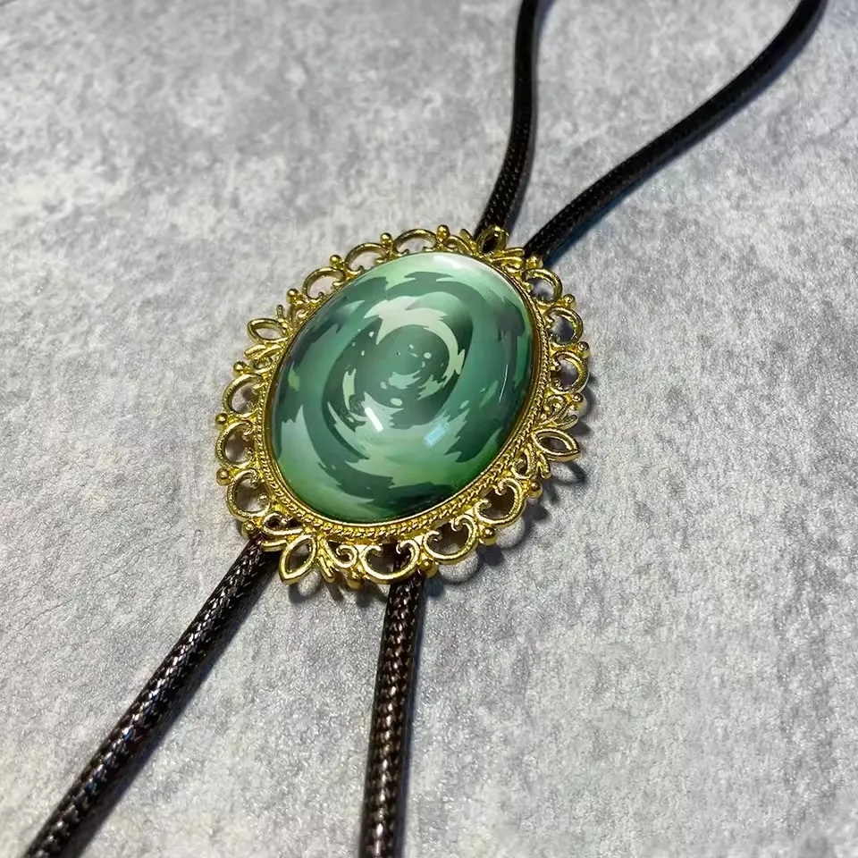 Violet Evergarden Cosplay corbata pajarita broche verde collar Anime Cosplay accesorio