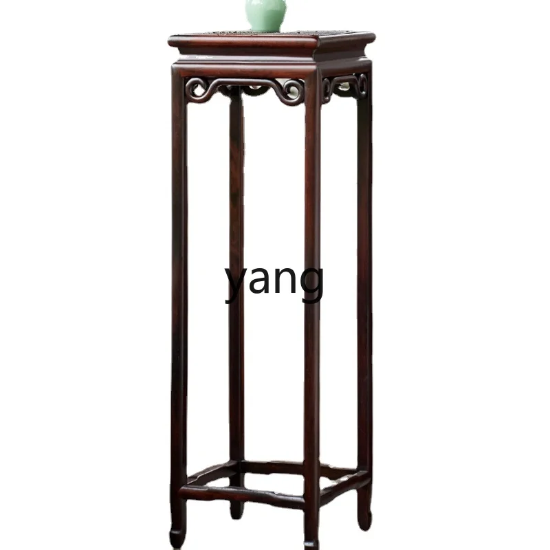 

Yhl Flower Stand New Chinese Style Solid Wood High Flower Stand Sandal Wood Living Room Storage Rack Jardiniere