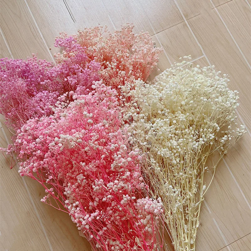 

New Arrivals All White Gypsophila About 30g/Lot,75g/Lot and 150g/Lot Colorful Dried Bouquet For Wedding Home Room Decor