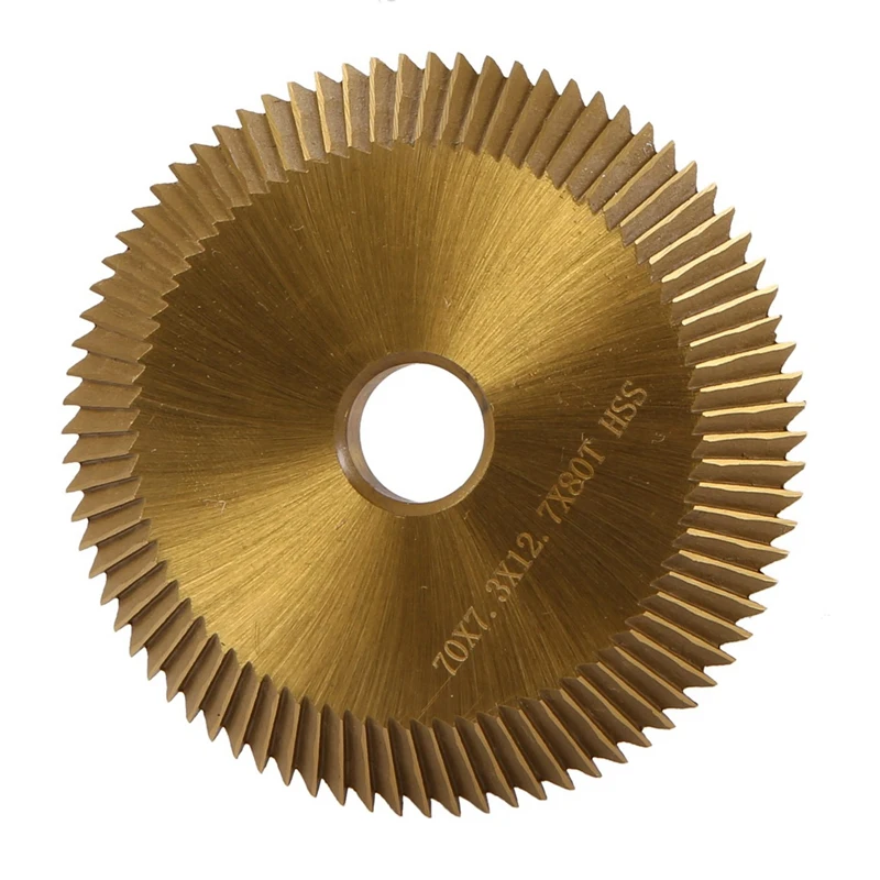 3Pc Titanium Coated Key Machine Cutter 80T Hss Key Duplicate Machine Saw Blade For Cutting Keys Locksmith Tools