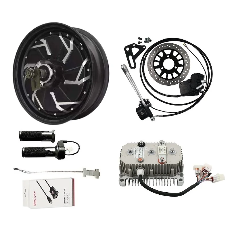 QS Motor 12 Inch 260 48V-72V 3000W-5000W In Wheel Hub Motor Conversion Kits High Torque Top Speed 100-120KM/H