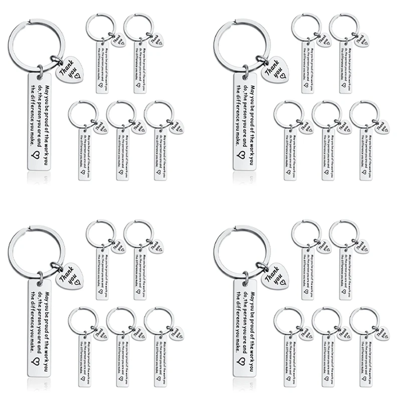 

24 Pcs Thank You Gifts Keychain Appreciation Keychain Make A Difference Inspirational Gifts Coworker Leaving Gifts