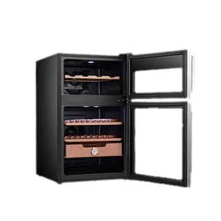 

Cigar Cabinet Cigar Storage Cabinet Household Refrigerated Tobacco and Alcohol Cabinet Dual-purpose Red Wine Cigar