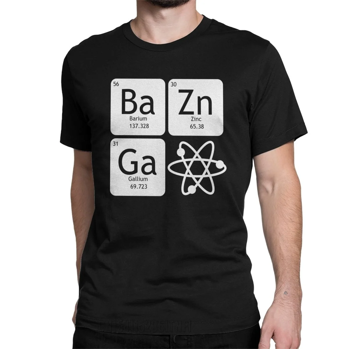 printing  BaZinGa Chemistry T Shirt Men's Cotton Funny T-Shirt O Neck Big  Theory Sheldon Tee Shirt Classic Tops Plus Size