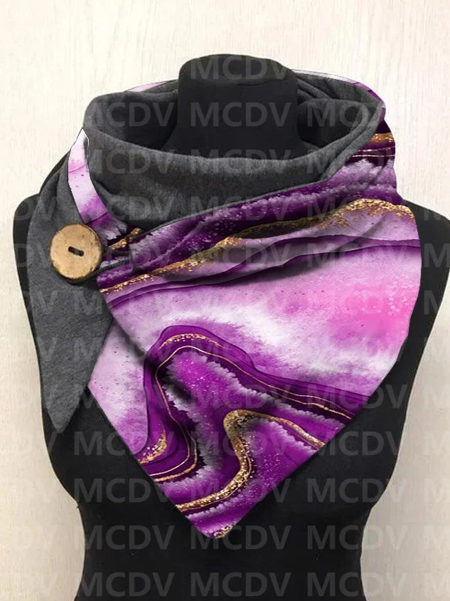 

Purple Quicksand Art 3D Printed Warm Fleece Casual Scarf And Shawl for Women Warm and comfortable Scarf 03