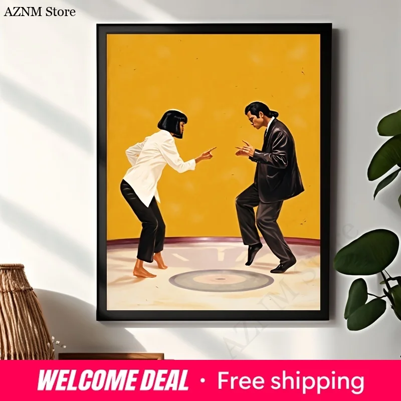 Pop Street Art Graffiti Poster Aesthetics Classic Movies Pulp Fiction Canvas Painting Wall Art Home Gallery Room Decor Bar Ca