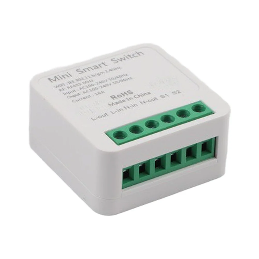 Smart Home Appliance Switch Voice Control Module WiFi RF433 Smart Switch True Remote Control RF433 Remote Included