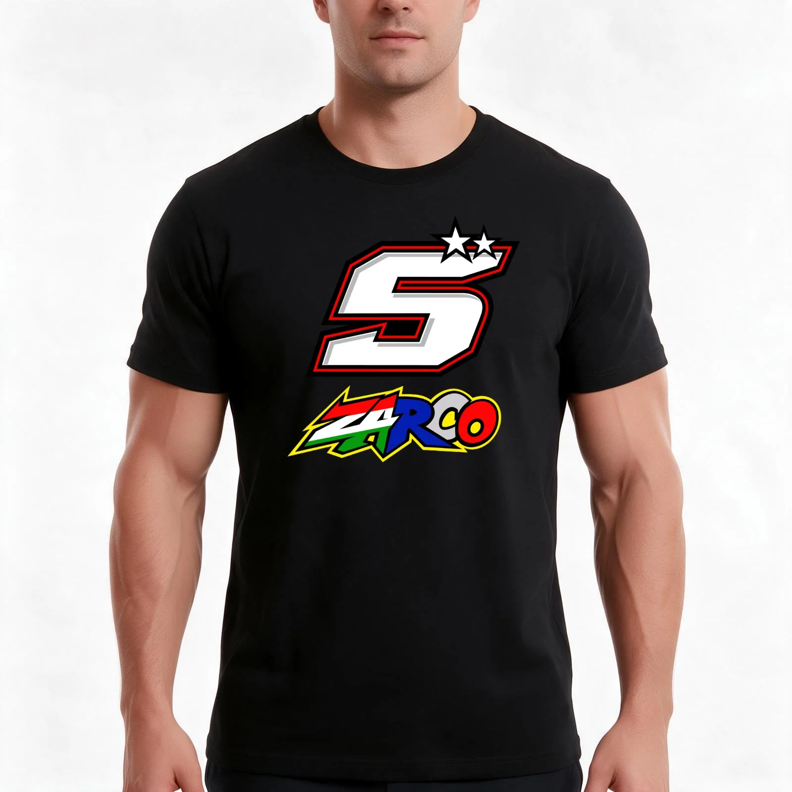 Johann Zarco Race Number 5 T-Shirt Summer Casual Cotton Tee Oversized Streetwear Tops Vintage Graphic Print Unisex Men Women
