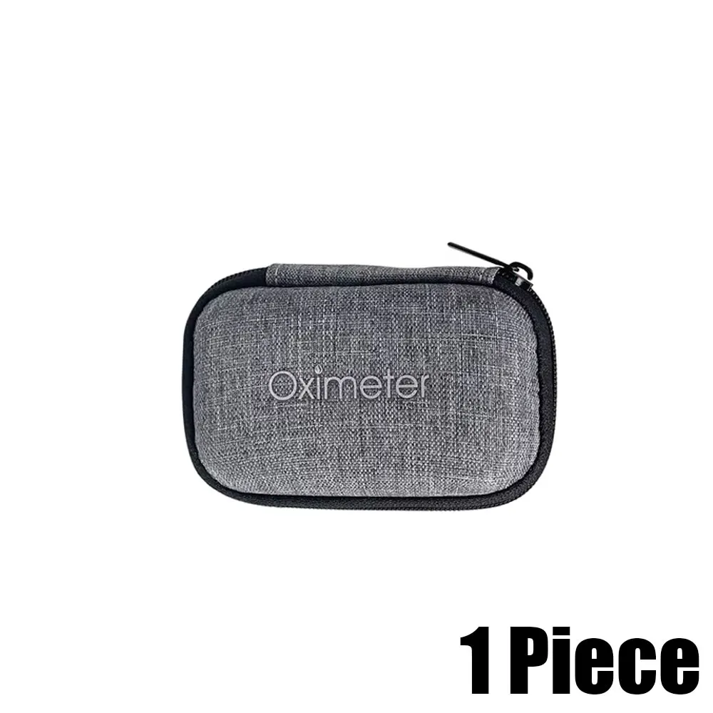 1Pc Oximeter Storage Bag for Finger Pulse Oximeter Reasonable Design Strong Space Protective Cover Zipper Hard Bracket Bag